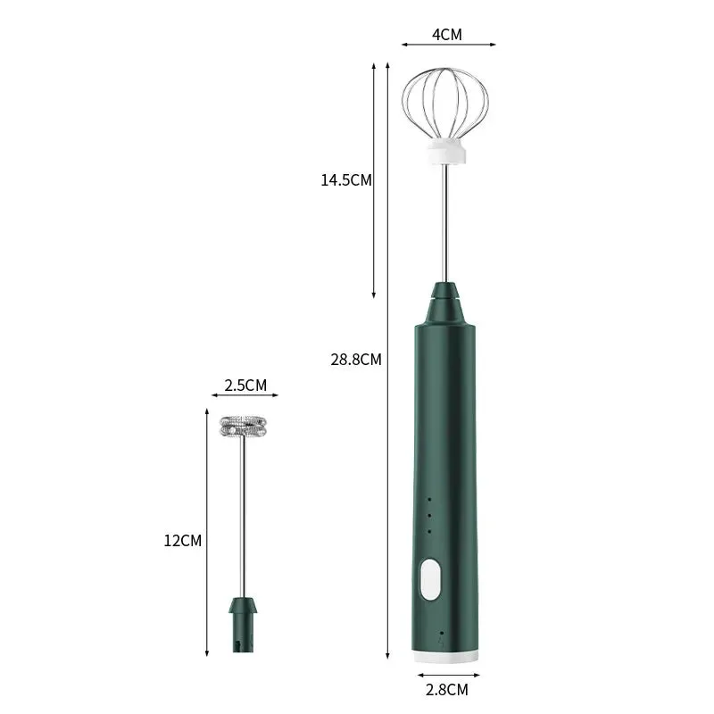 1pcs Usb Rechargeable 3 Speeds Electric Handheld Frother Foam