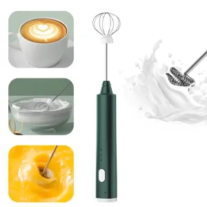 1pcs Usb Rechargeable 3 Speeds Electric Handheld Frother Foam
