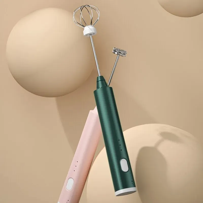 1pcs Usb Rechargeable 3 Speeds Electric Handheld Frother Foam