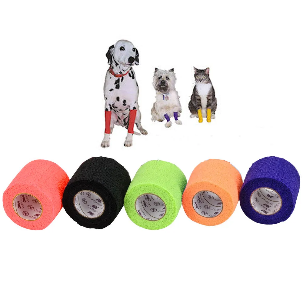 6 Pc VetRap 3M Bandaging Tape Pet Bandages Wrap Self Adhesive Wound Care Support