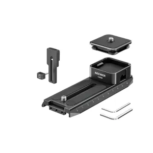 Adjustable Arca Quick Release System for Handheld Gimbals 1/25mm Lens Support Auto Lock Square Qr Plate