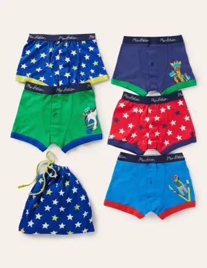Boxers 5 Pack-Animal Snow Sports