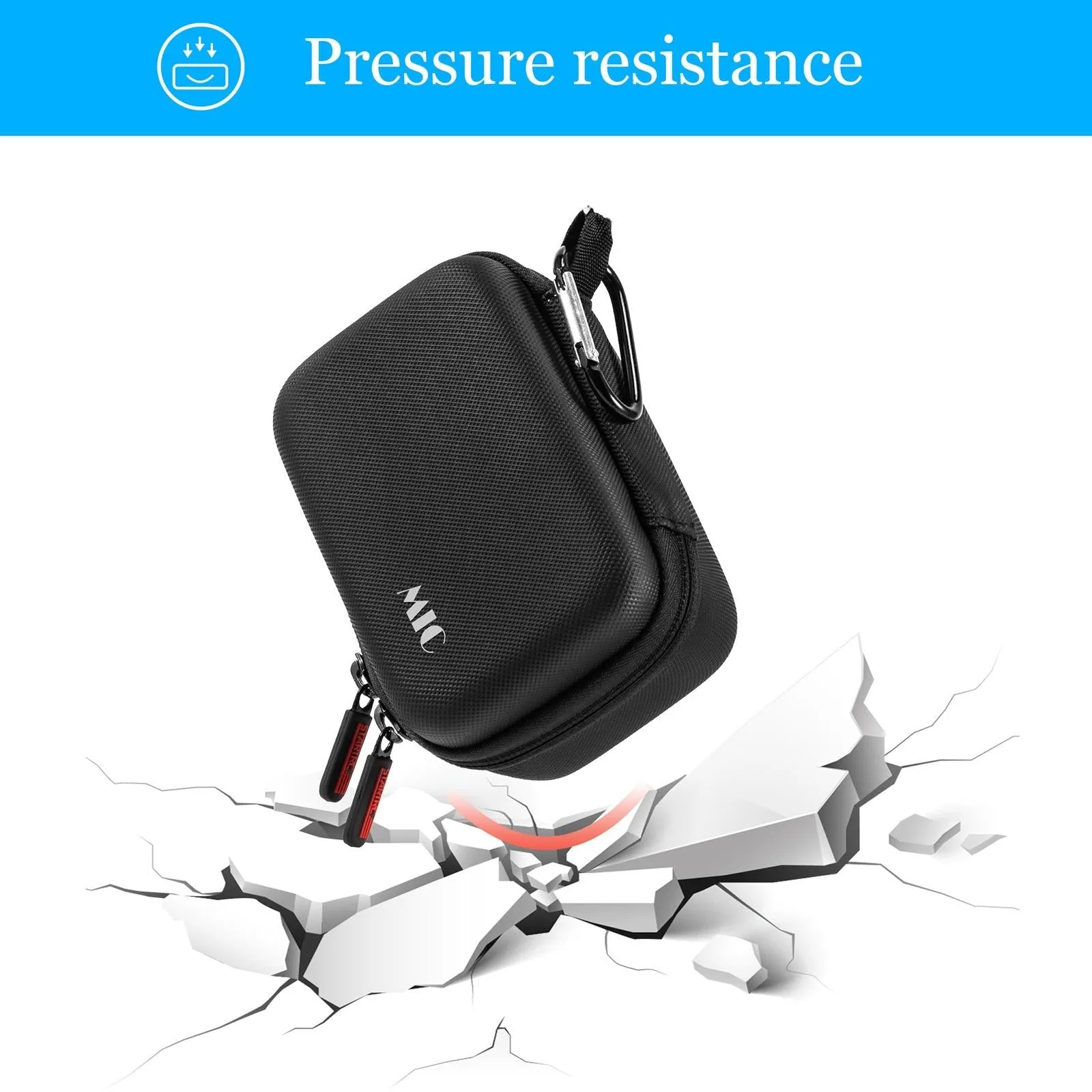Diamond Texture Leather Storage Bag for Dji Mic - Pu Material