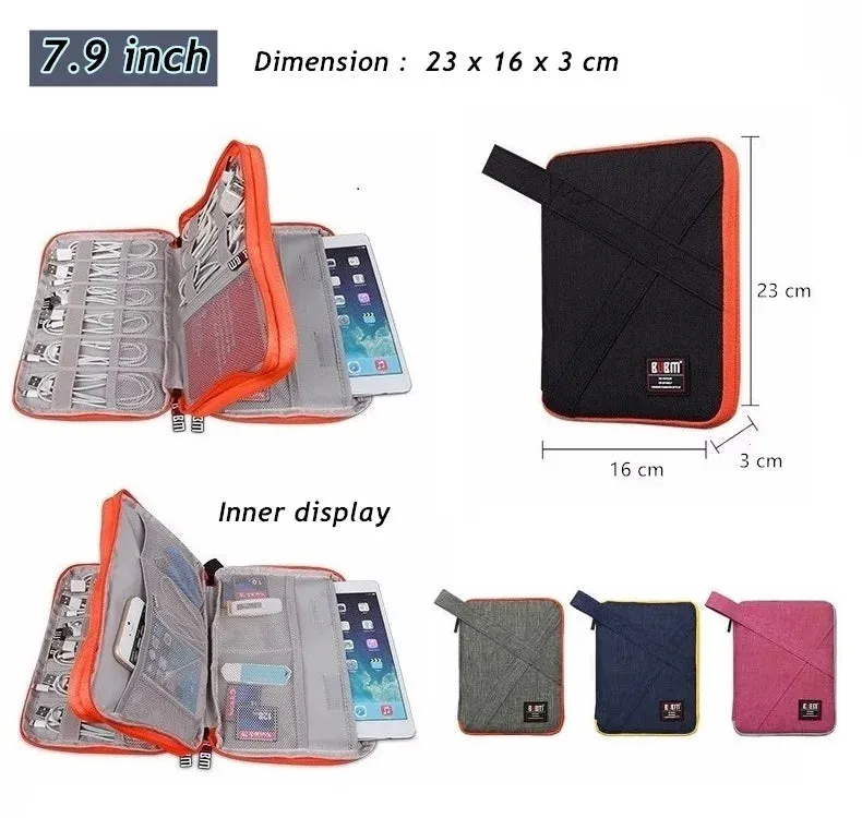 For Ipad Air Pro Unisex 7.9,9.7 Inch Digital Accessories Storage Case Hand & Tablet Bag