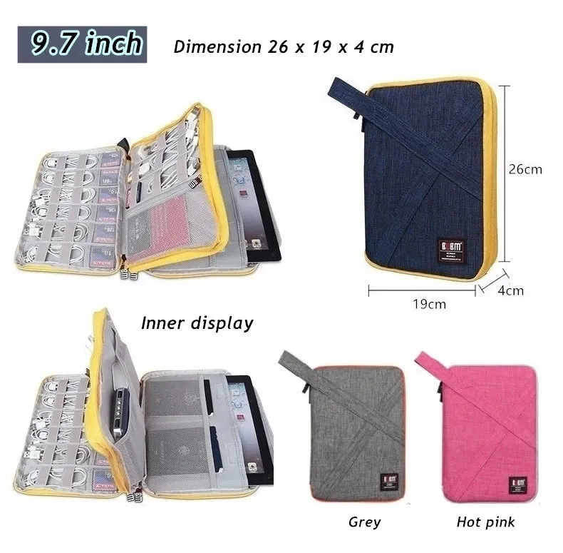 For Ipad Air Pro Unisex 7.9,9.7 Inch Digital Accessories Storage Case Hand & Tablet Bag
