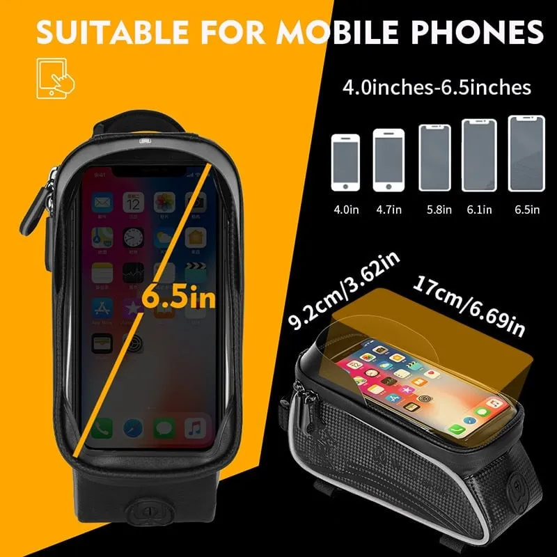 Front Tube Frame Phone Case Storage Upgraded Bicycle Bag