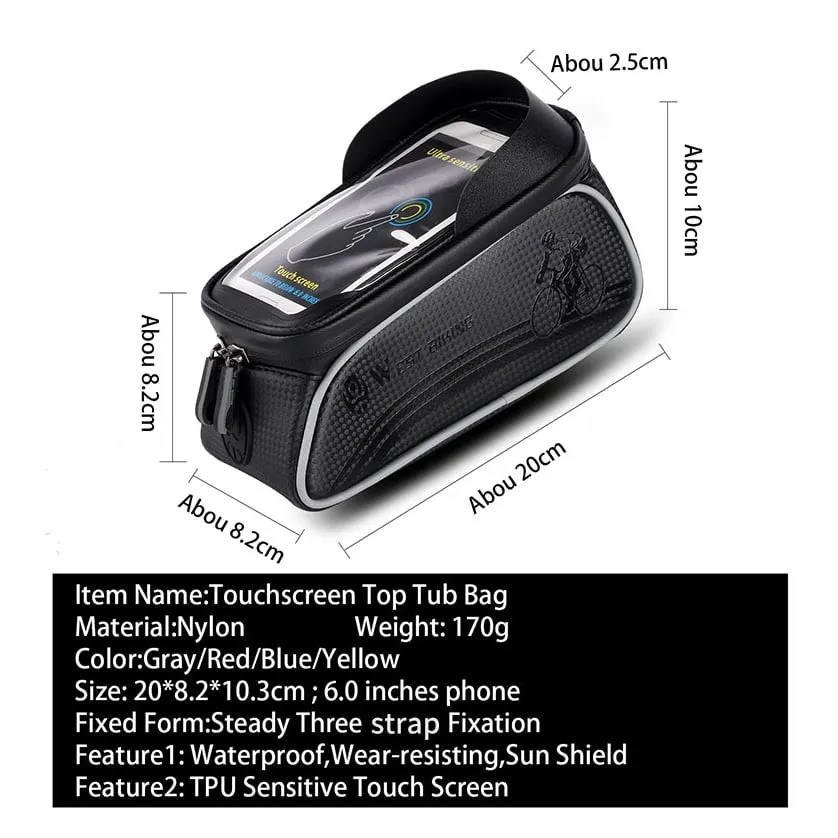 Front Tube Frame Phone Case Storage Upgraded Bicycle Bag