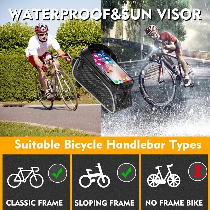 Front Tube Frame Phone Case Storage Upgraded Bicycle Bag