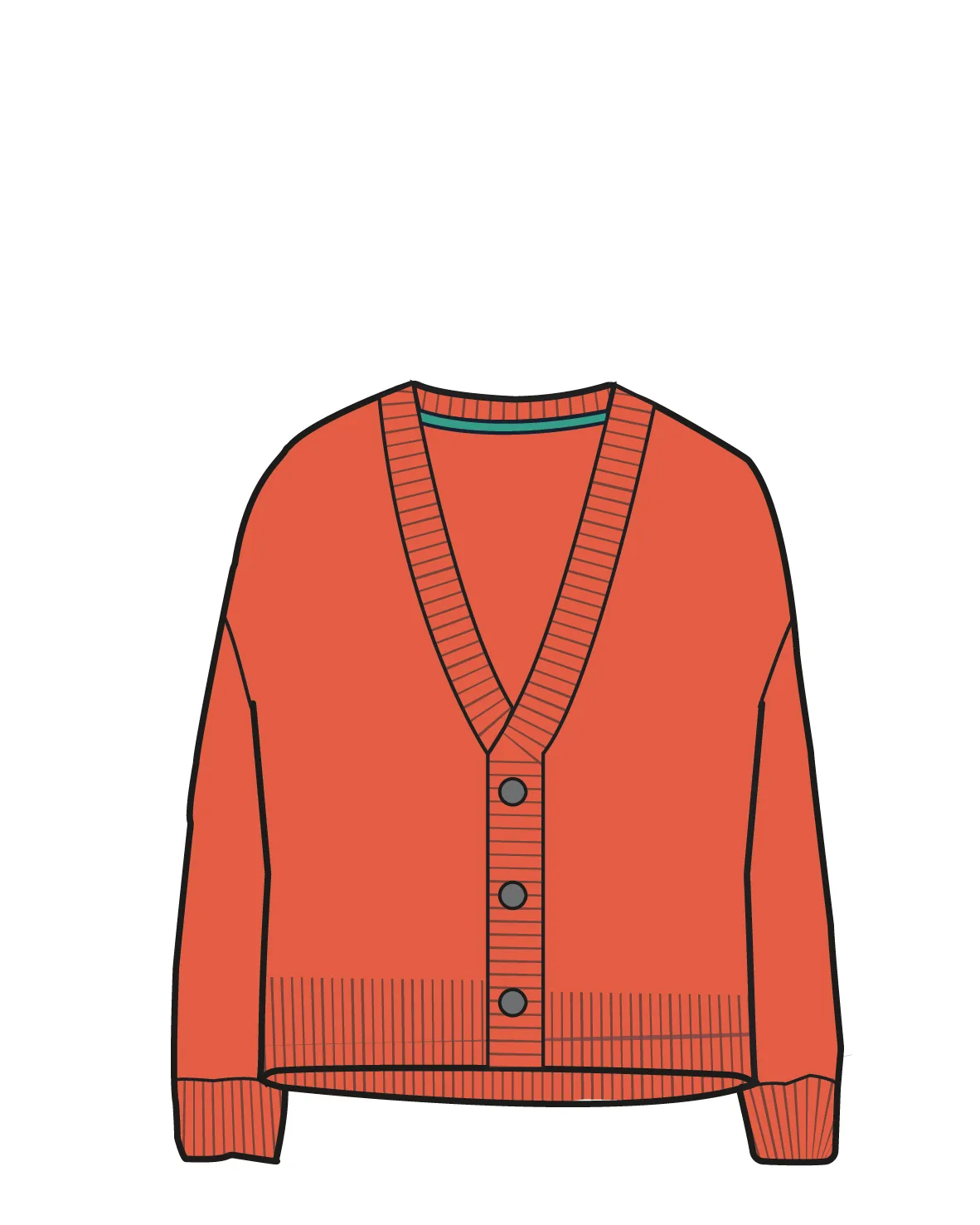 Grace Open Knit Cardigan - Ember Orange