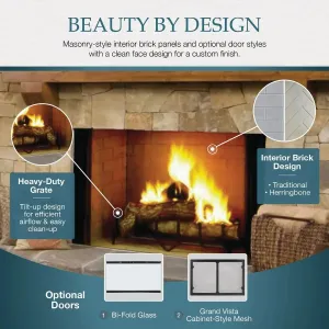 Majestic Biltmore 42" Wood-Burning Fireplace SB80