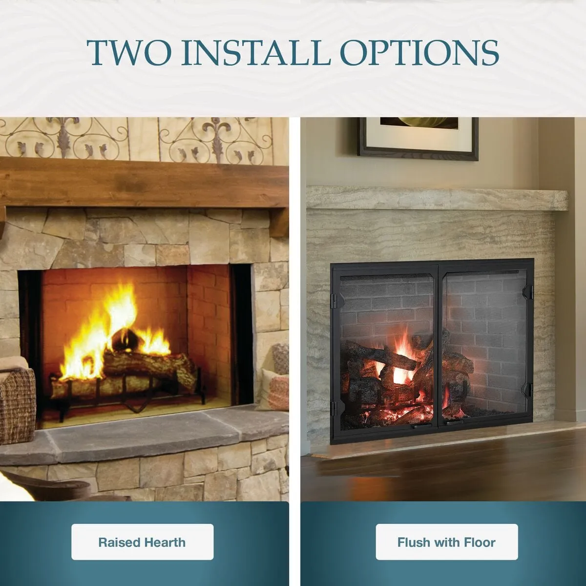 Majestic Biltmore 42" Wood-Burning Fireplace w/ Herringbone Brick Pattern SB80HB