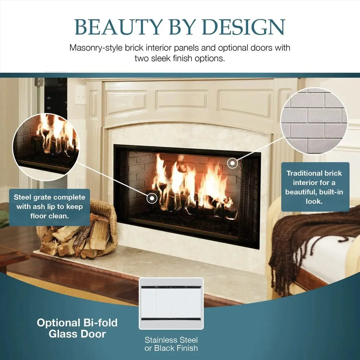 Majestic Royalton 36" Wood-Burning Fireplace BE36