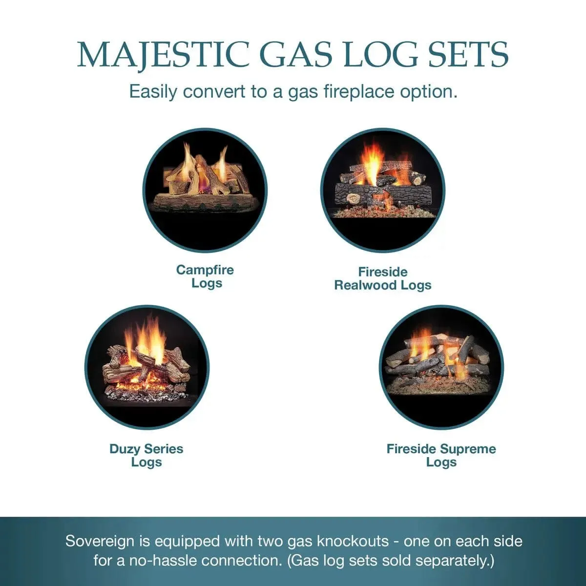 Majestic Sovereign 36" Heat Circulating Wood-Burning Fireplace SA36C