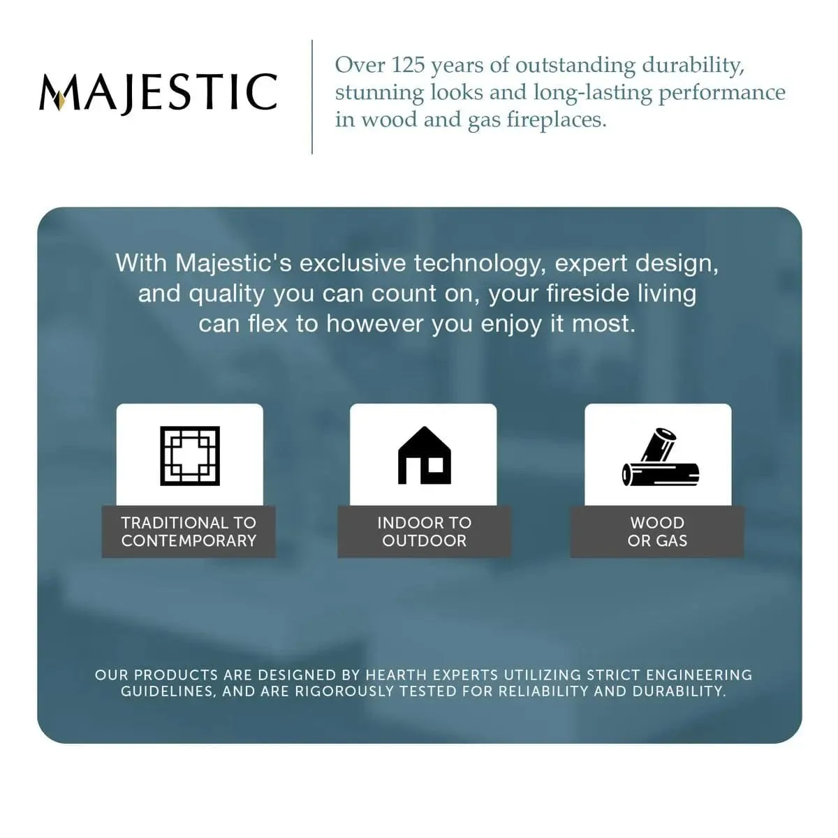 Majestic Sovereign 36" Heat Circulating Wood-Burning Fireplace SA36C