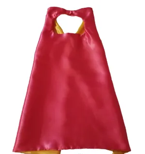 Plain Hot Pink and Yellow Reversible Superhero Cape