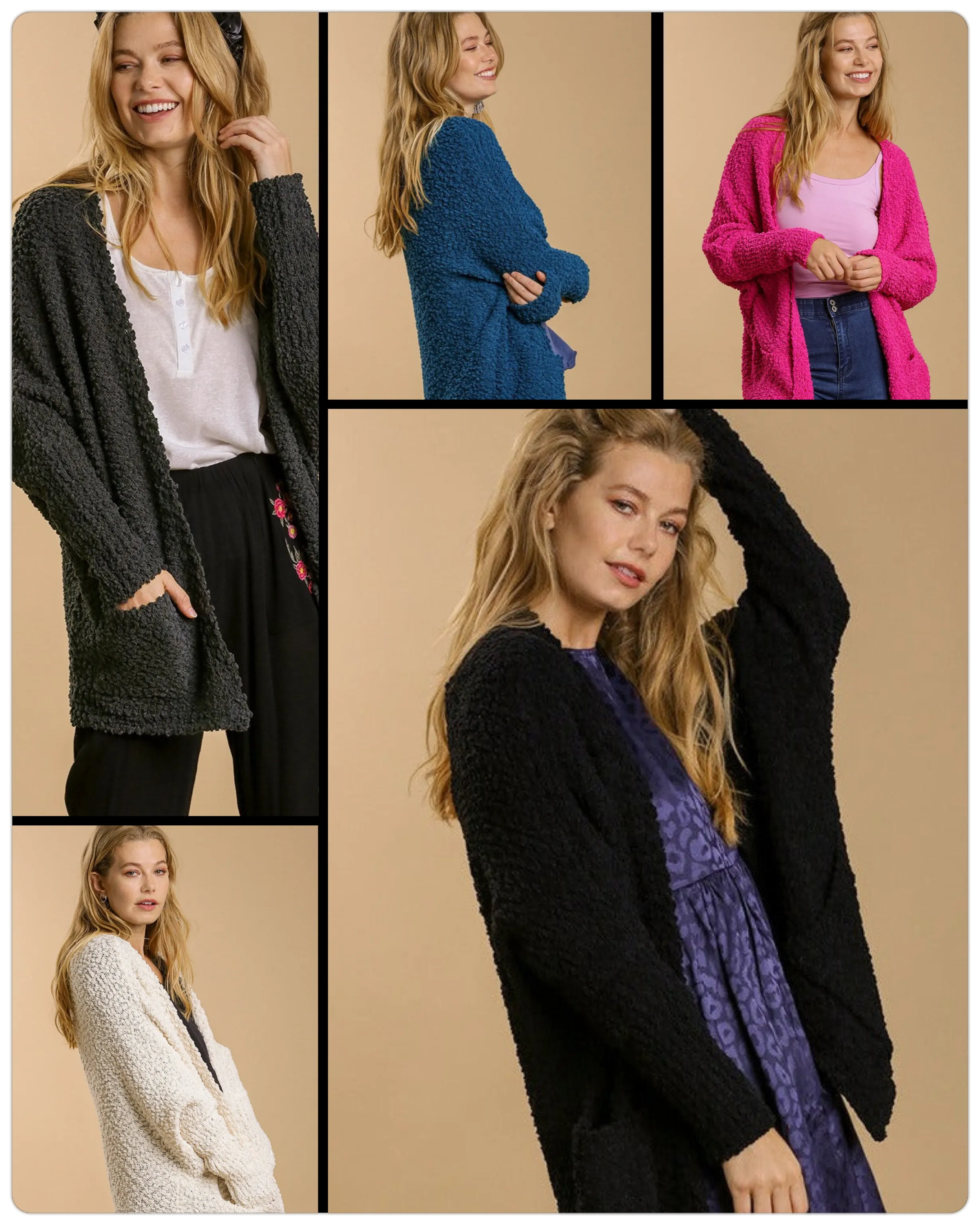 Popcorn Campfire Cardigan Sweater