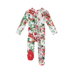 Posh Peanut Beatrix Footie Ruffled Zippered One Piece