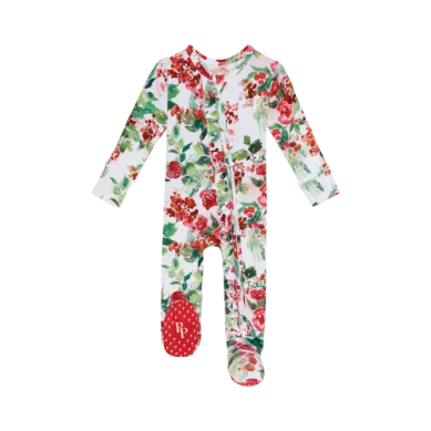 Posh Peanut Beatrix Footie Ruffled Zippered One Piece