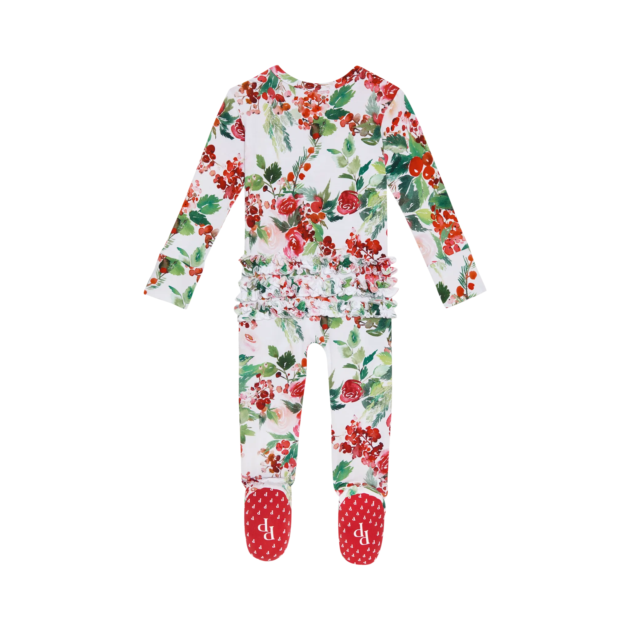 Posh Peanut Beatrix Footie Ruffled Zippered One Piece