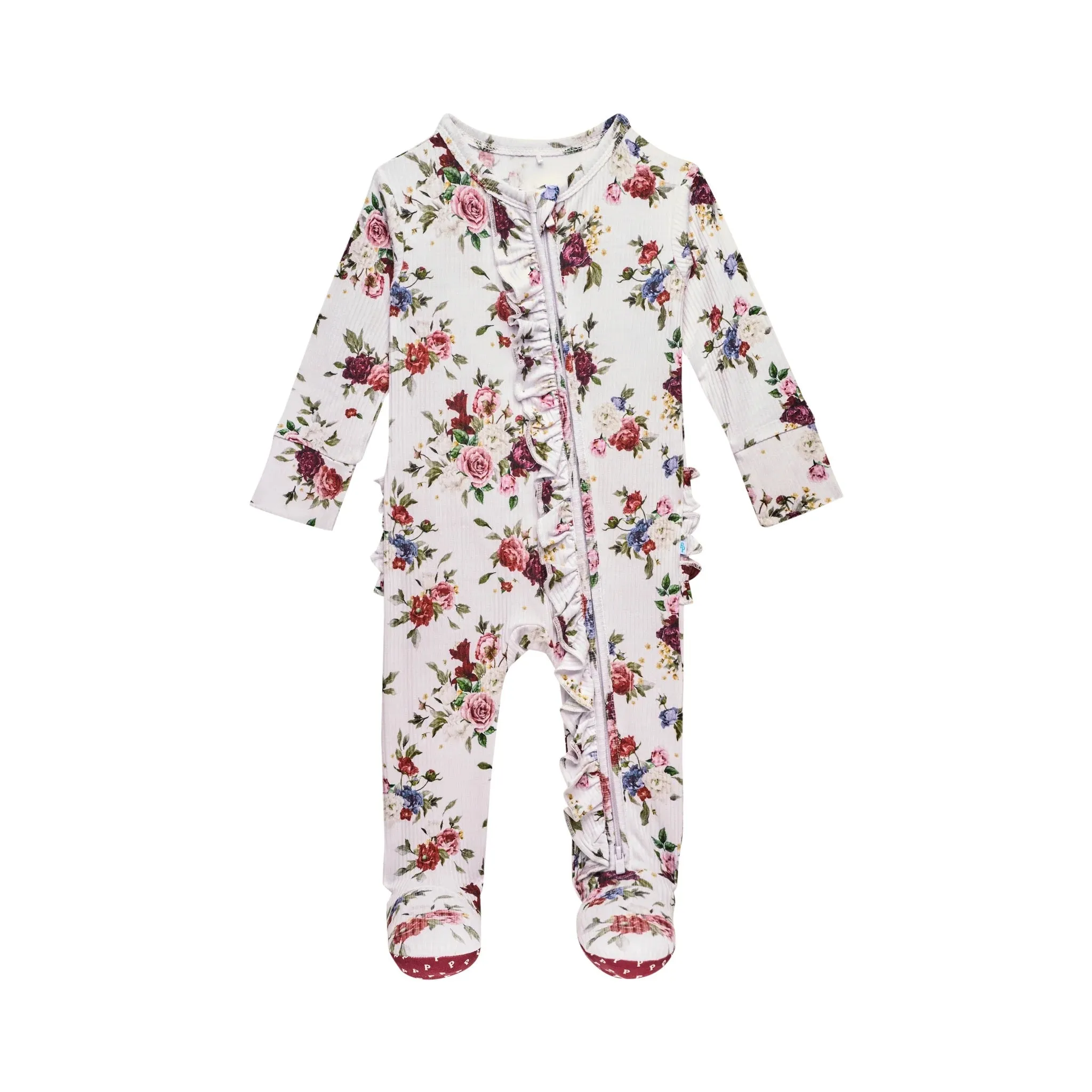 Posh Peanut Philippa Footie Ruffled Zippered One Piece