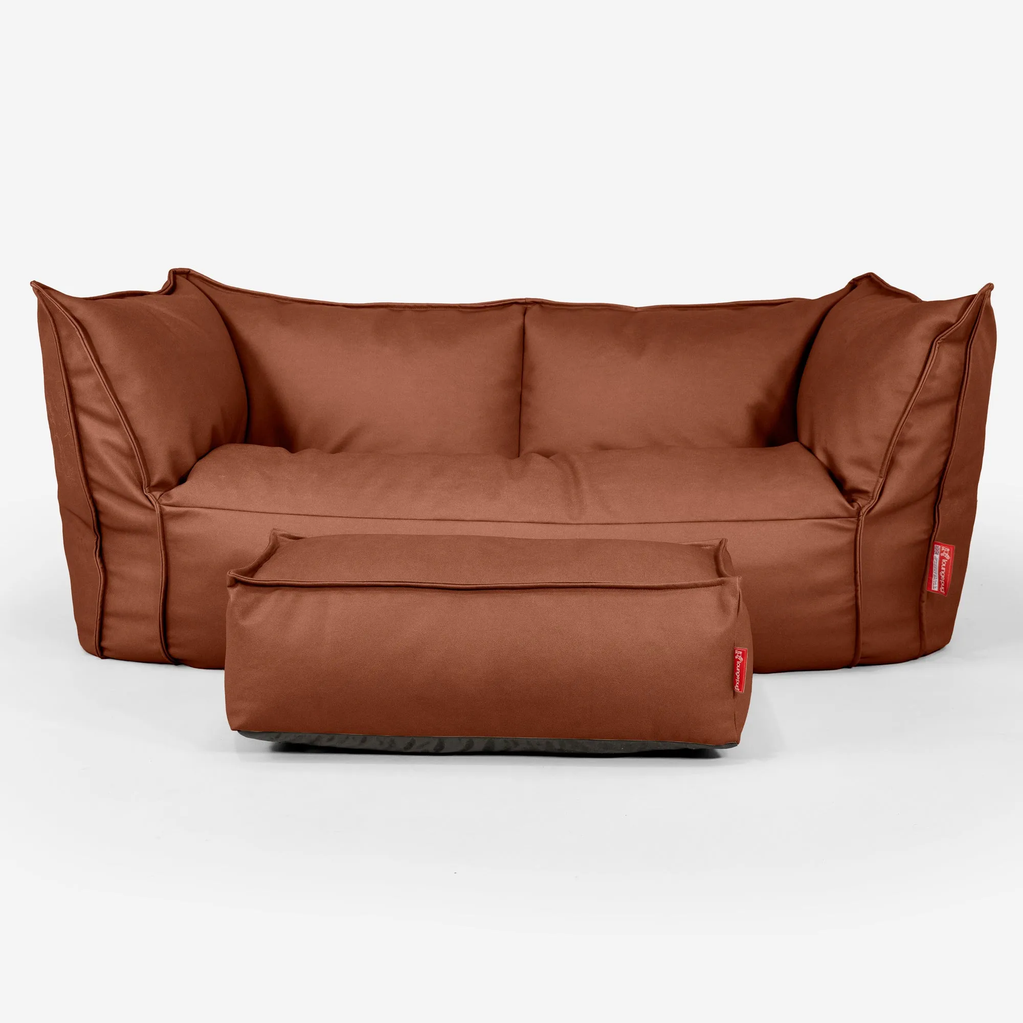 Ruben Bean Bag Sofa - Vegan Leather Chestnut