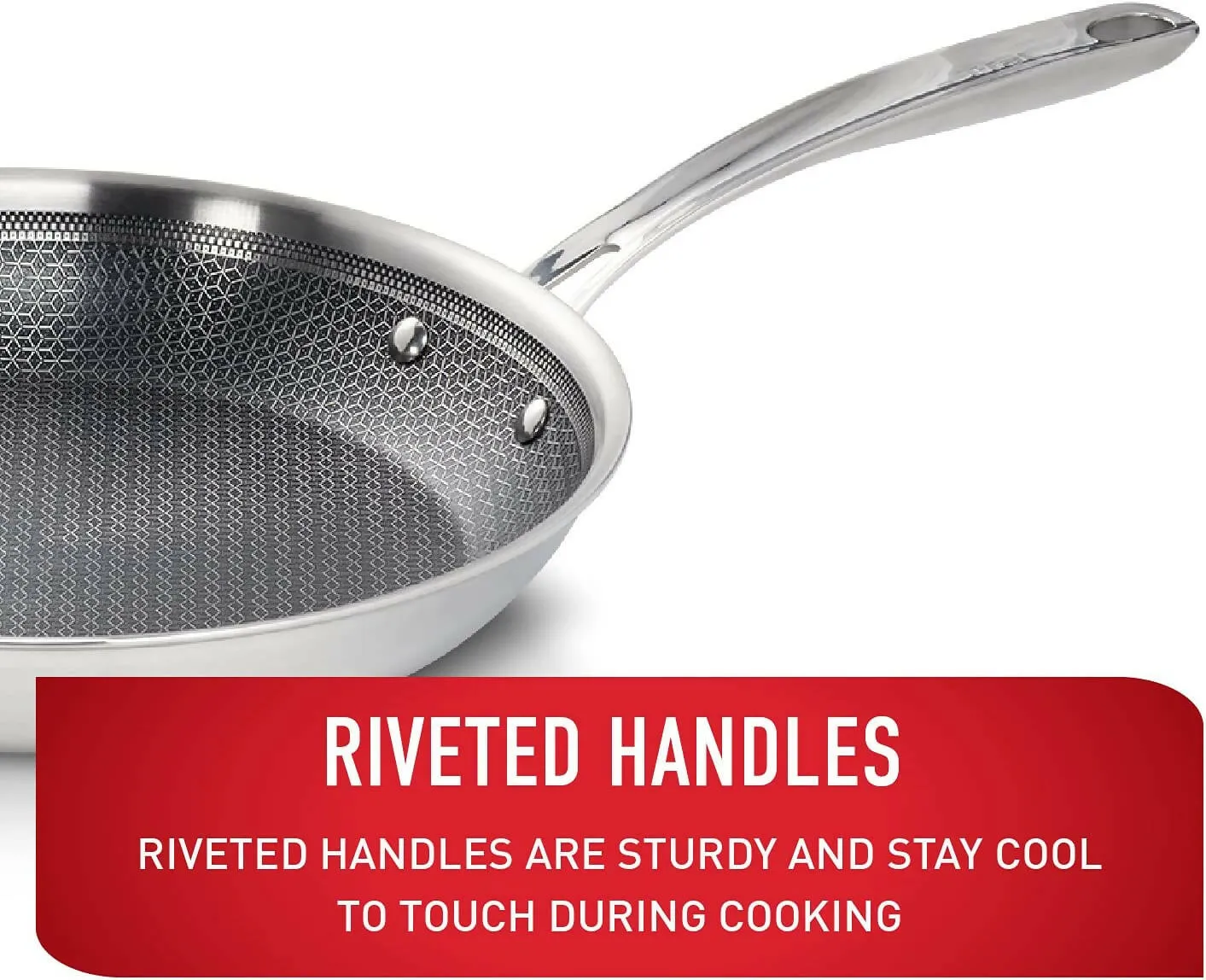 T-fal Hybrid Mesh 28cm Stainless Steel Wok with Lid (E5161674)