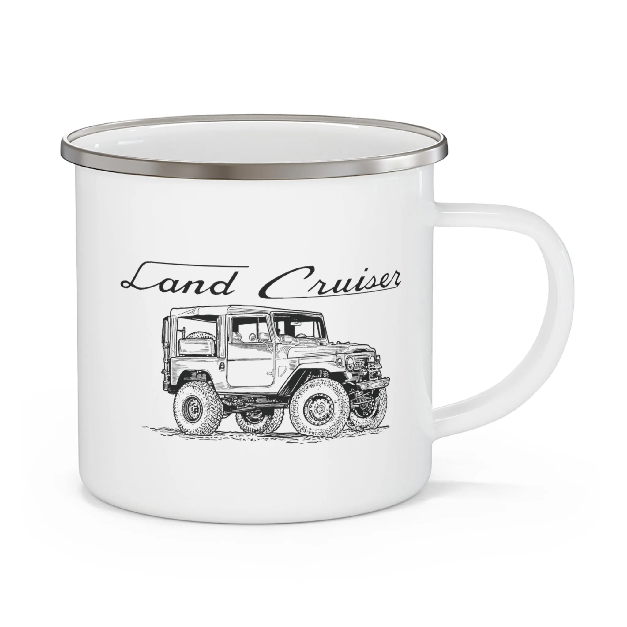 Toyota Land Cruiser FJ40 Enamel Campfire Mug - Reefmonkey Artist Prisma Denensi