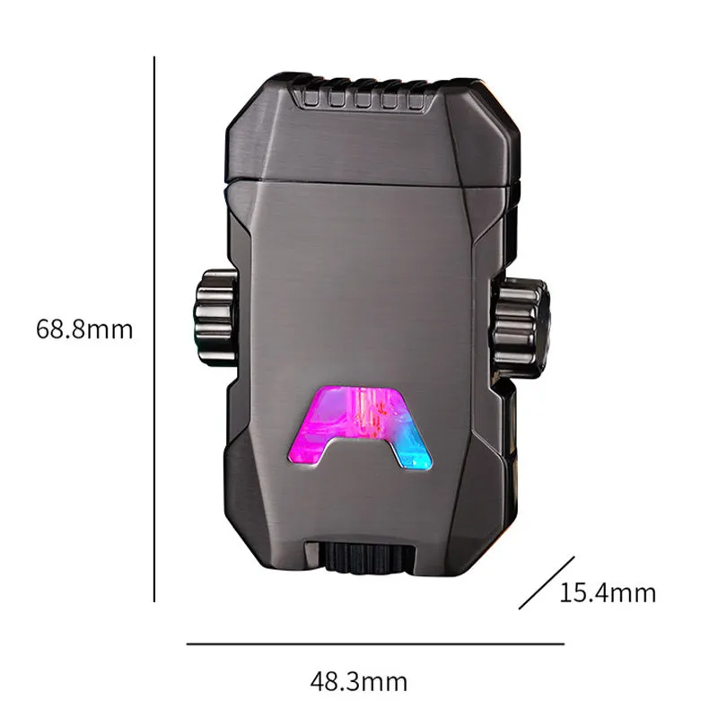 Xmas Sales - 50% OFF Cool Decompression Gyro Double Straight Punch Lighter