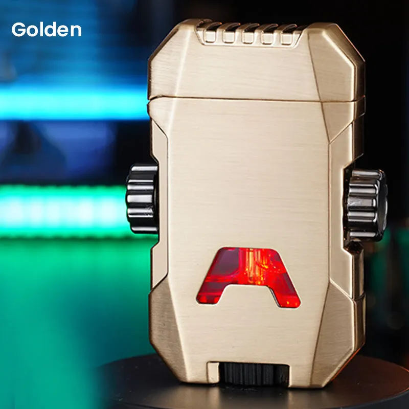 Xmas Sales - 50% OFF Cool Decompression Gyro Double Straight Punch Lighter