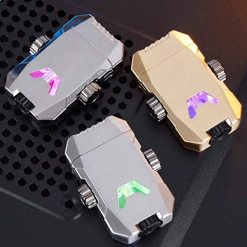 Xmas Sales - 50% OFF Cool Decompression Gyro Double Straight Punch Lighter