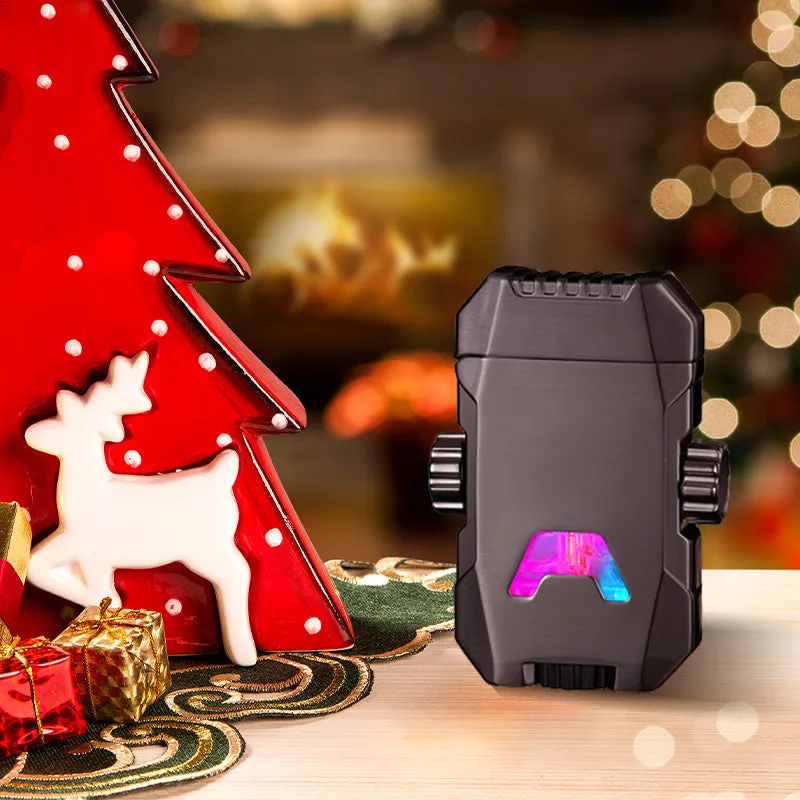 Xmas Sales - 50% OFF Cool Decompression Gyro Double Straight Punch Lighter