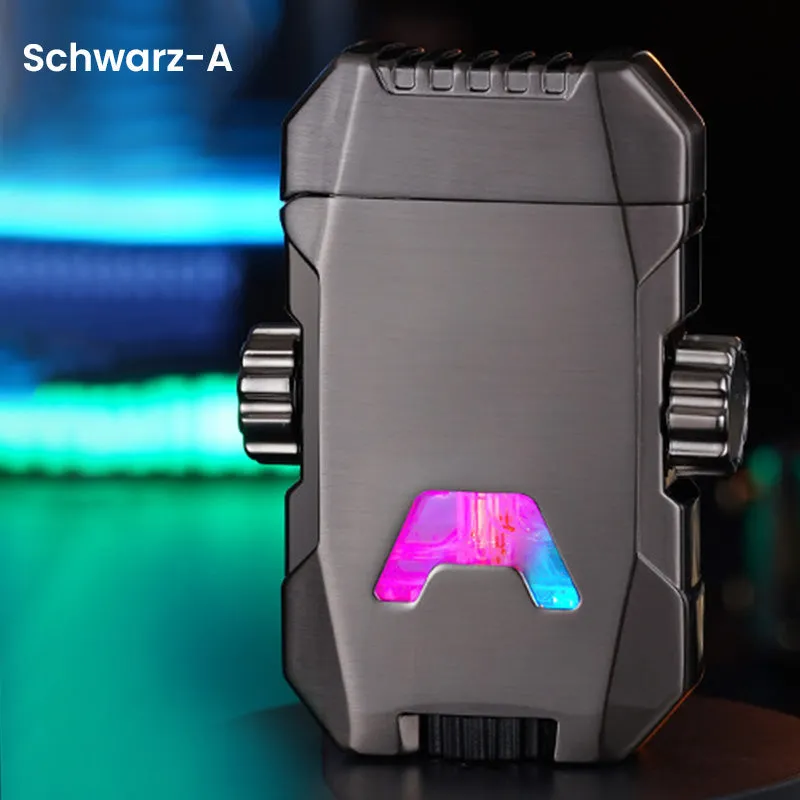 Xmas Sales - 50% OFF Cool Decompression Gyro Double Straight Punch Lighter