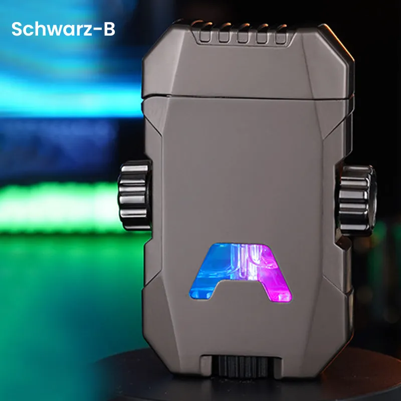 Xmas Sales - 50% OFF Cool Decompression Gyro Double Straight Punch Lighter