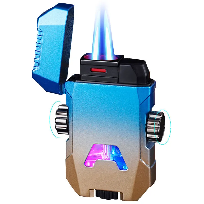 Xmas Sales - 50% OFF Cool Decompression Gyro Double Straight Punch Lighter