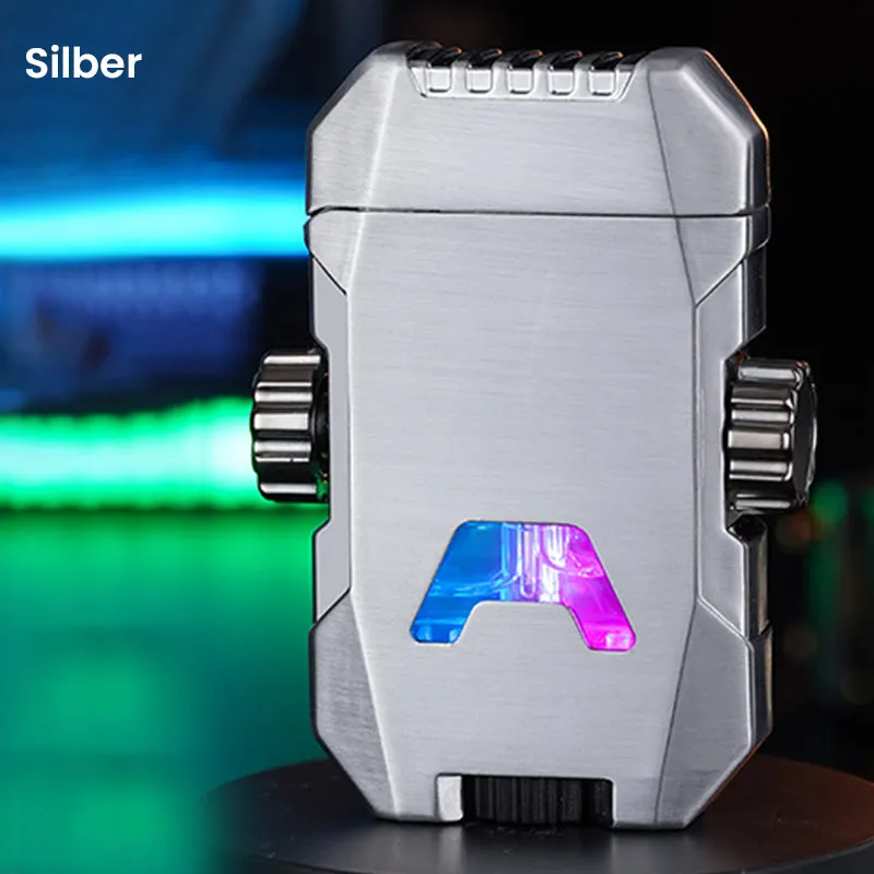 Xmas Sales - 50% OFF Cool Decompression Gyro Double Straight Punch Lighter